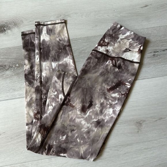 GYMSHARK ELEVATE LEGGINGS Cement Brown Spray Dye Small NWT in packaging - Picture 7 of 9